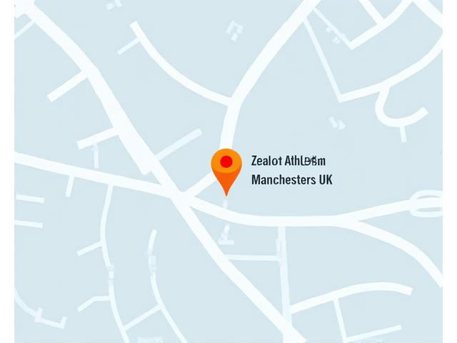 Map showing the location of Zealot Athletics in Manchester, UK